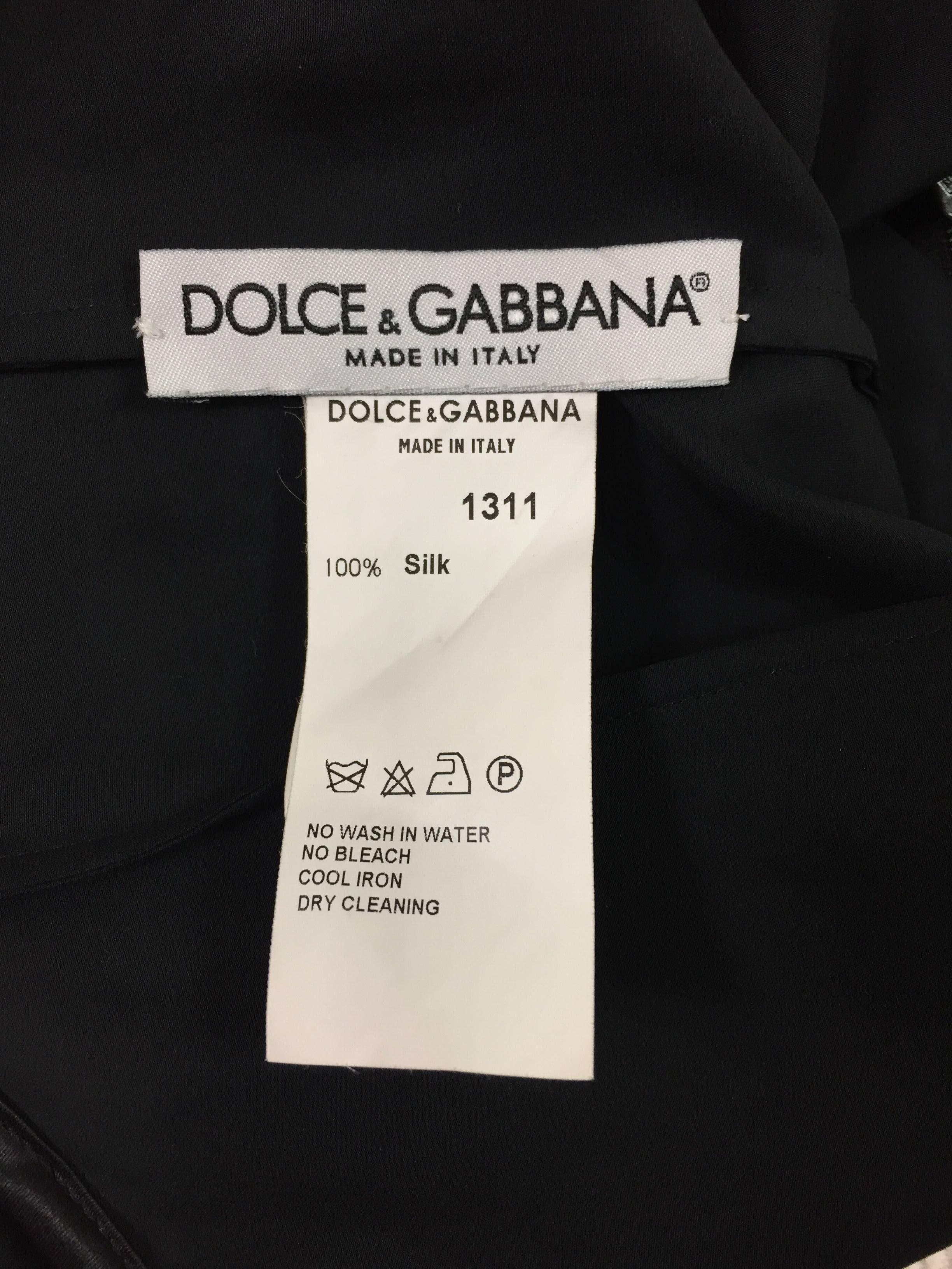 C. 1996 Dolce & Gabbana Black Silk Satin Slip Gown Dress XXS In Good Condition In Yukon, OK