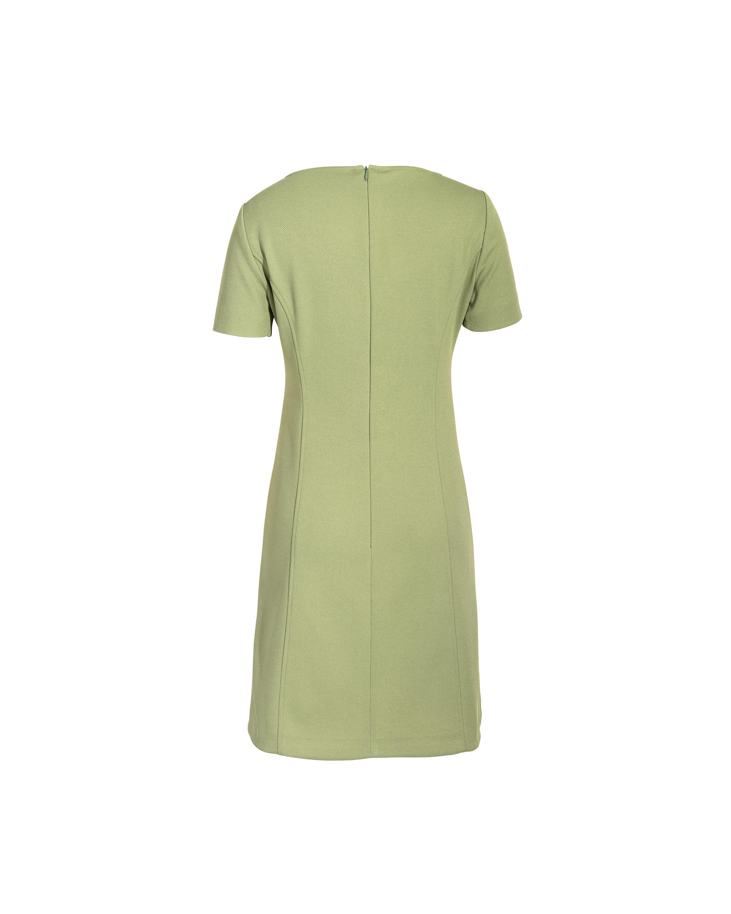 c. 1996 Prada by Miuccia Prada Green Mini Dress In Excellent Condition In North Hollywood, CA