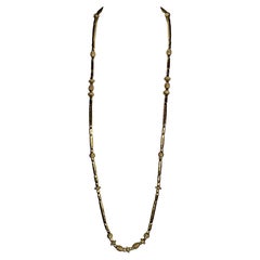 C. 1997 Christian Dior by John Galiano Heavy Metal Gold Tribal Beaded Necklace
