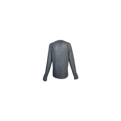 C. 1998 Gucci Tom Ford Unisex "Kettenhemd" halbdurchsichtiger grauer Strickpullover in Schlingenform