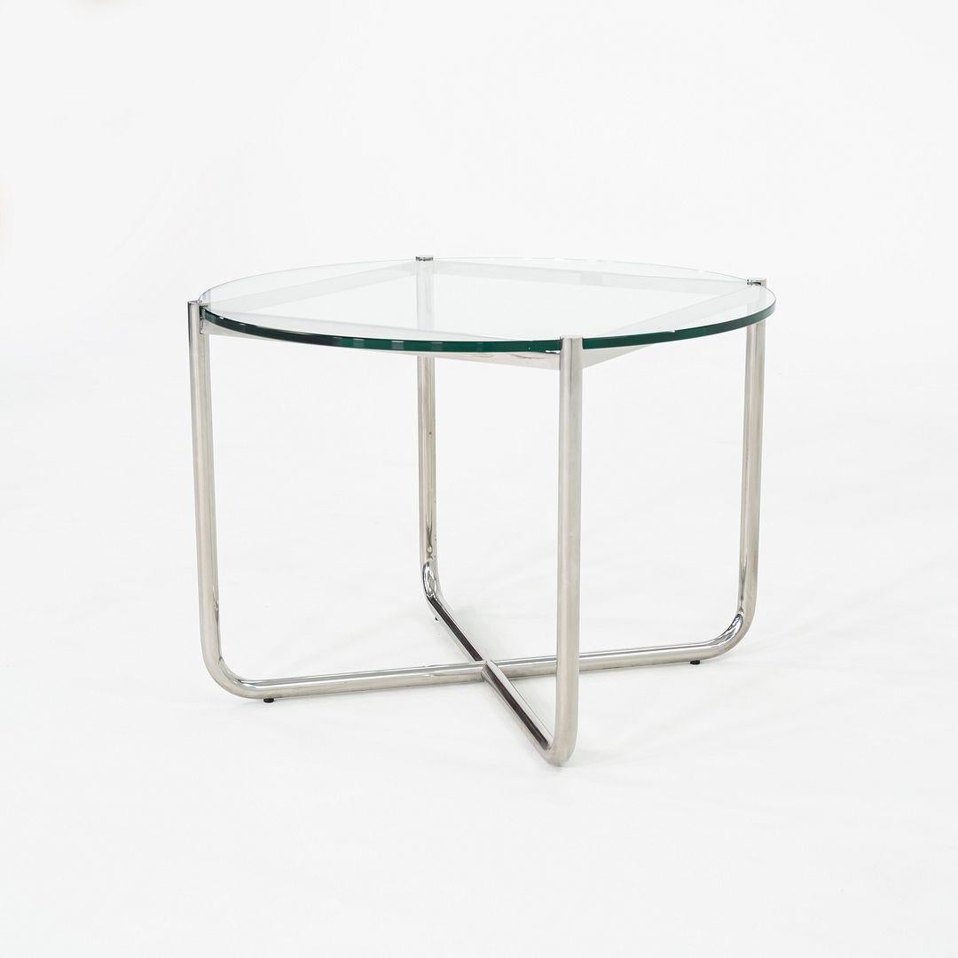 C. 1998 Mies van der Rohe for Knoll MR End / Side Table with Glass Top en venta 3