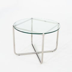 C. 1998 Mies van der Rohe for Knoll MR End / Side Table with Glass Top