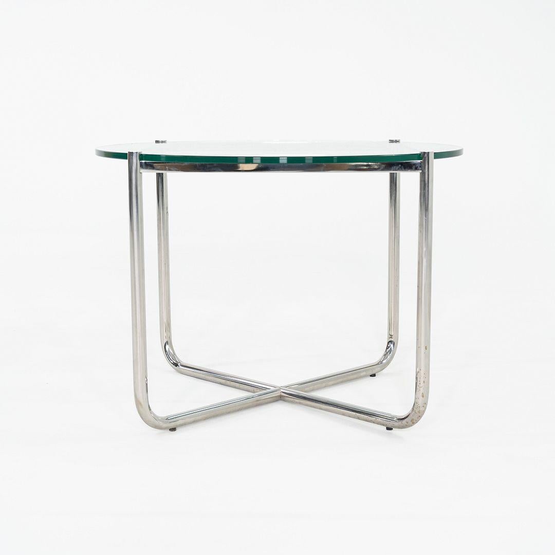C. 1998 Mies van der Rohe for Knoll MR End / Side Table with Glass Top en venta 1