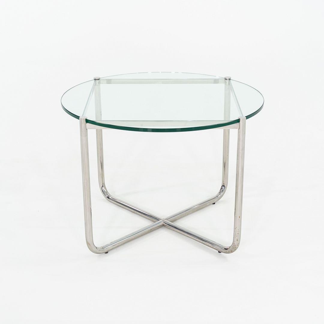 C. 1998 Mies van der Rohe for Knoll MR End / Side Table with Glass Top en venta 2