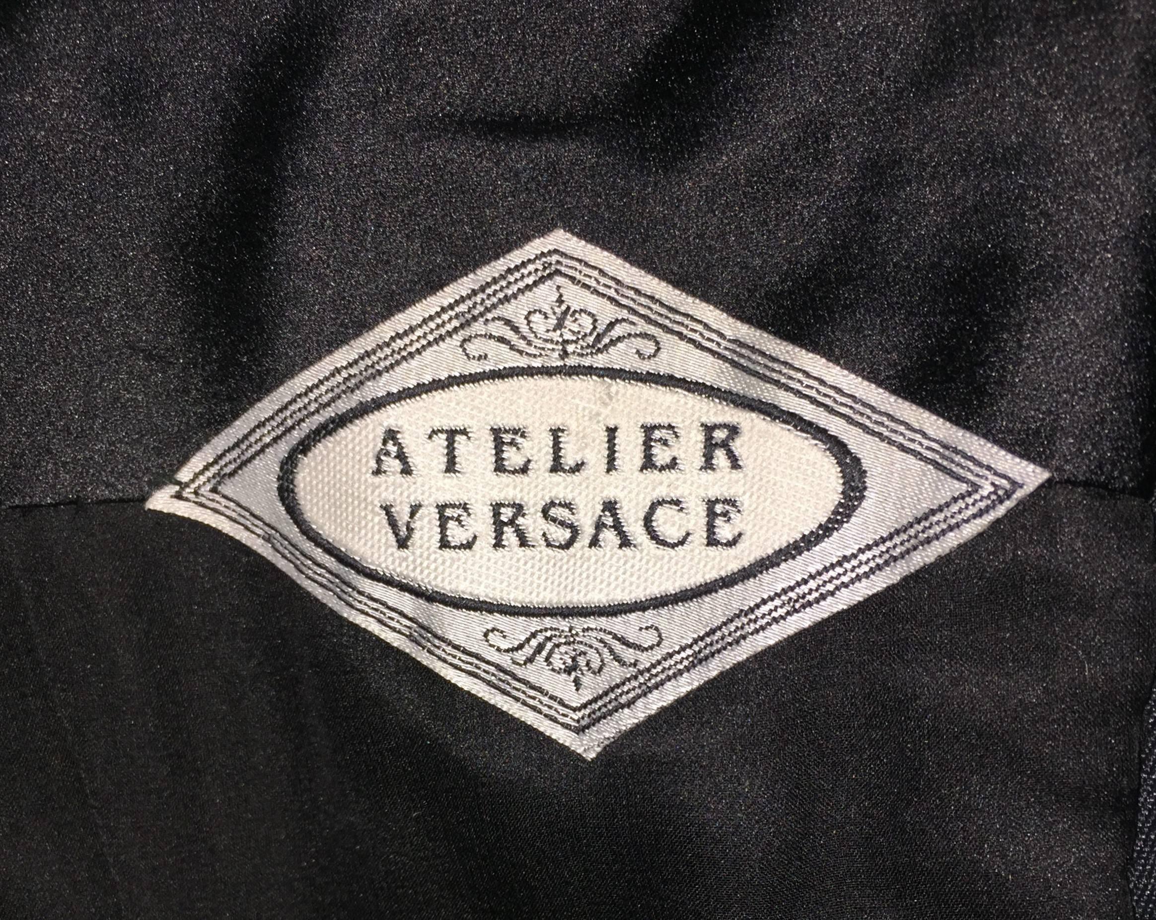 Atelier Versace Black Minimalist 1950s Style A-line Strapless Dress, Circa 1999 In Good Condition In Yukon, OK