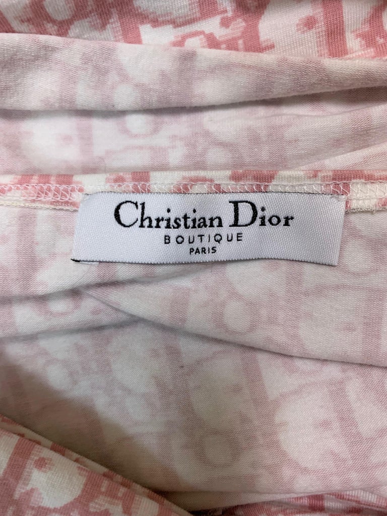 C. 2000 Christian Dior John Galliano Pin-Up Pink Off Shoulder Logo Mini ...