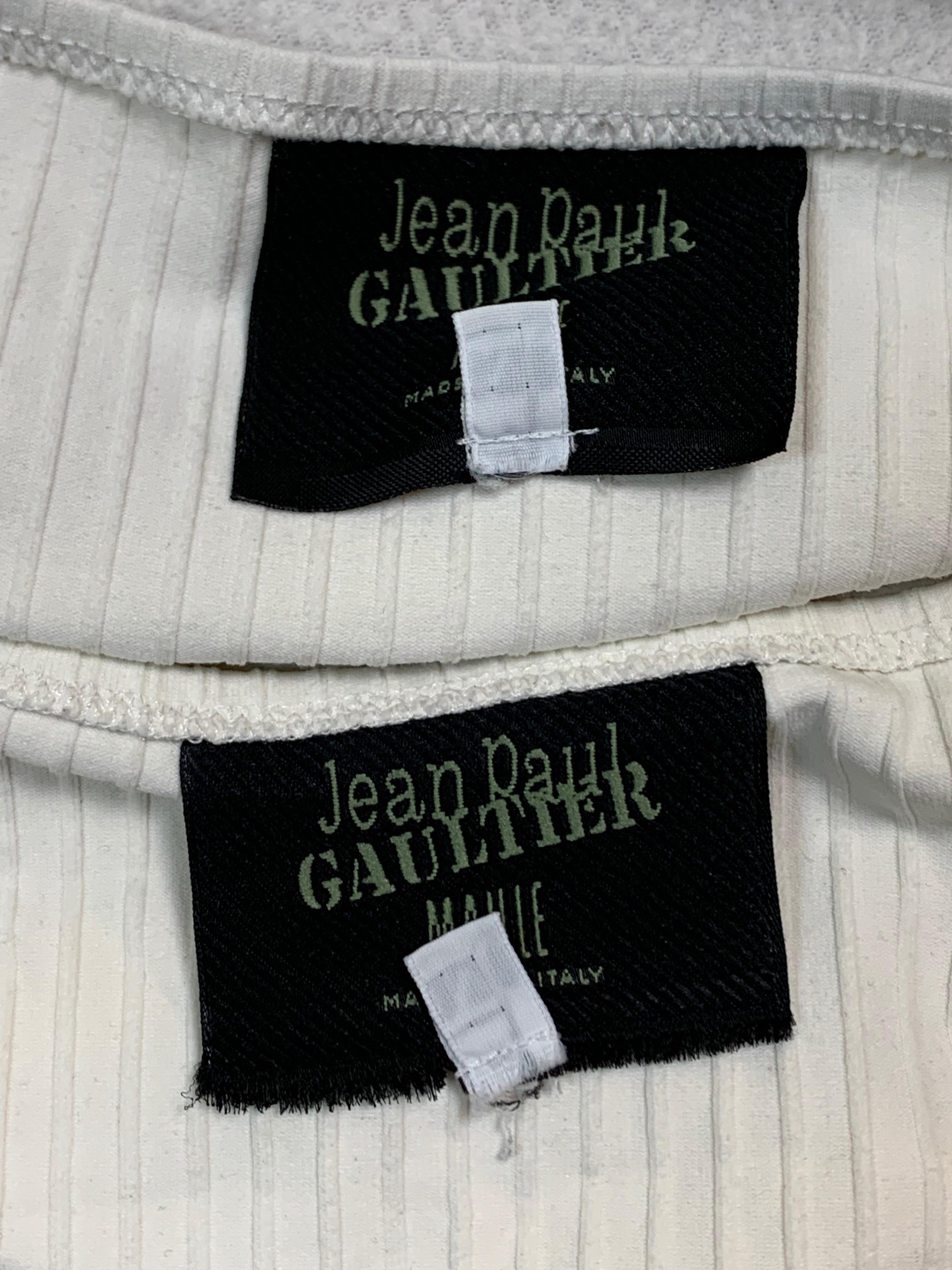 C. 2000 Jean Paul Gaultier Ivory Ultra Low Rise Tube Top Bikini Swimwear In Good Condition In Yukon, OK
