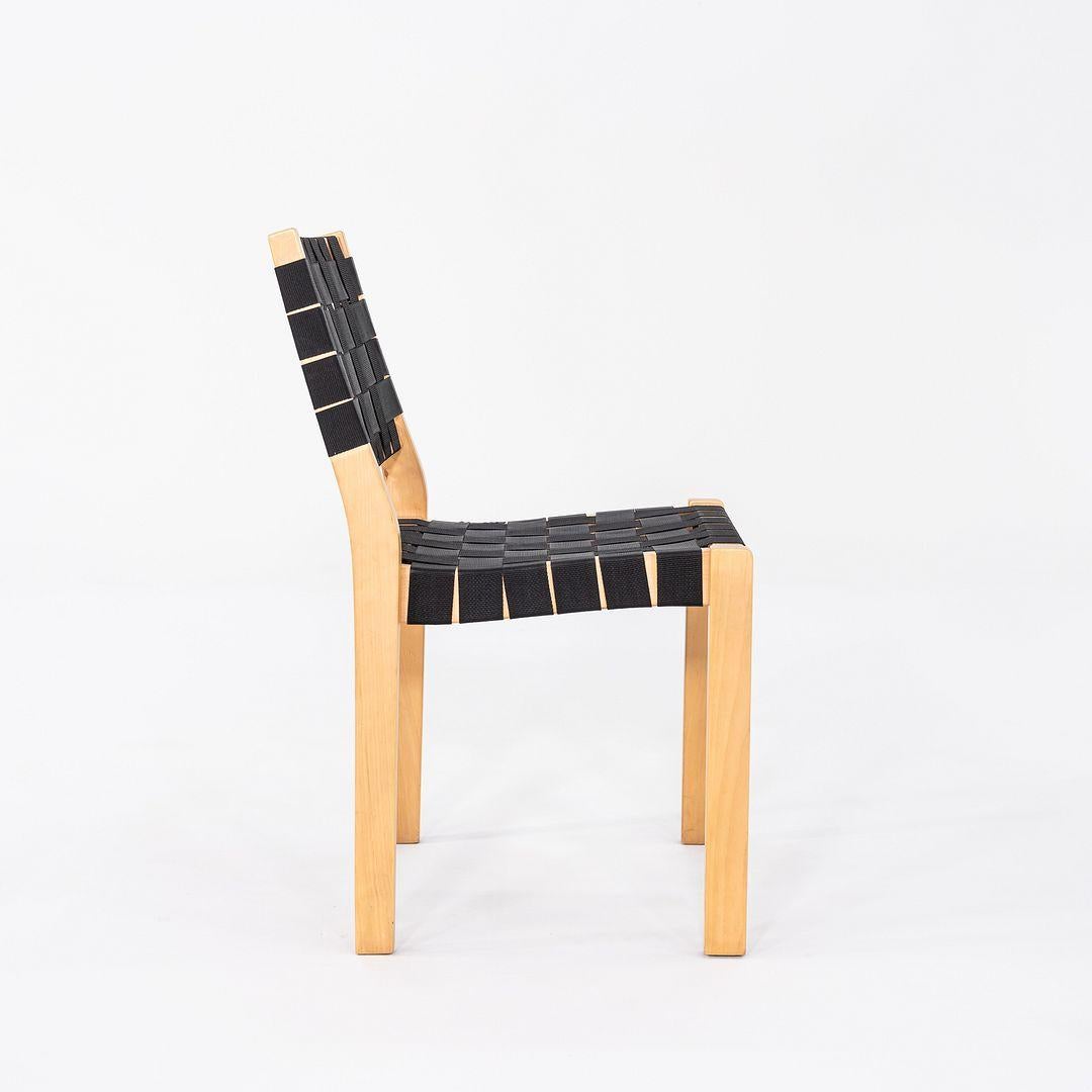 Modern C. 2000s Set of Four Alvar & Aino Aalto for Artek 611 Stacking Dining Chairs For Sale