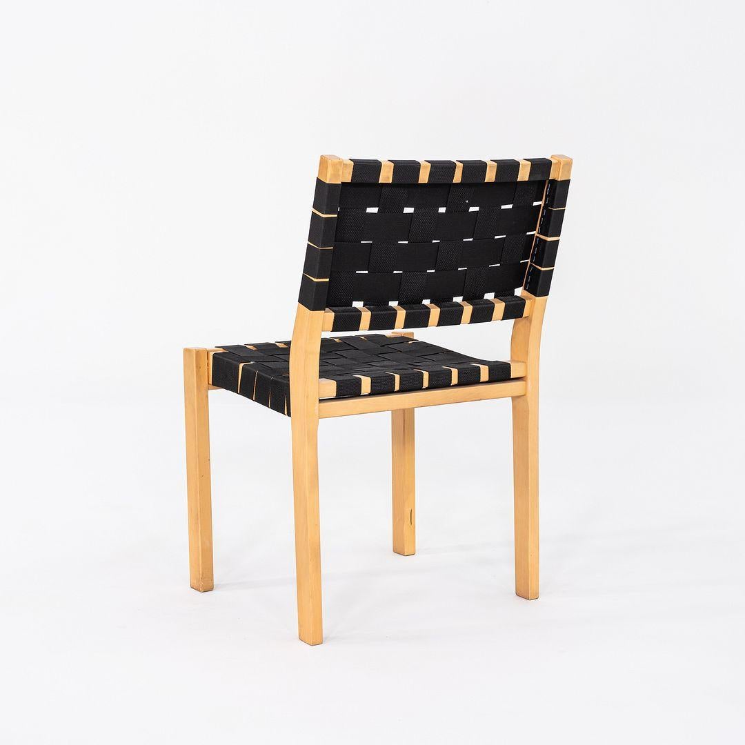 Finnish C. 2000s Set of Four Alvar & Aino Aalto for Artek 611 Stacking Dining Chairs For Sale
