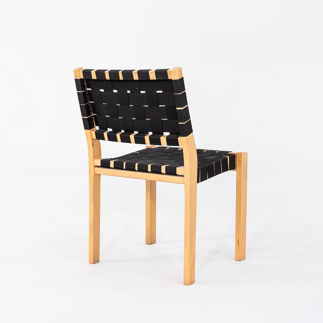 Birch C. 2000s Set of Four Alvar & Aino Aalto for Artek 611 Stacking Dining Chairs For Sale