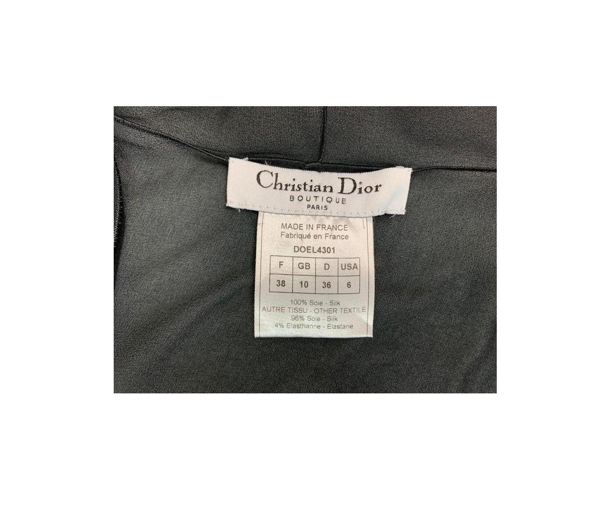 Women's C. 2001 Christian Dior John Galliano Sheer Black Silk Robe Dress Jacket