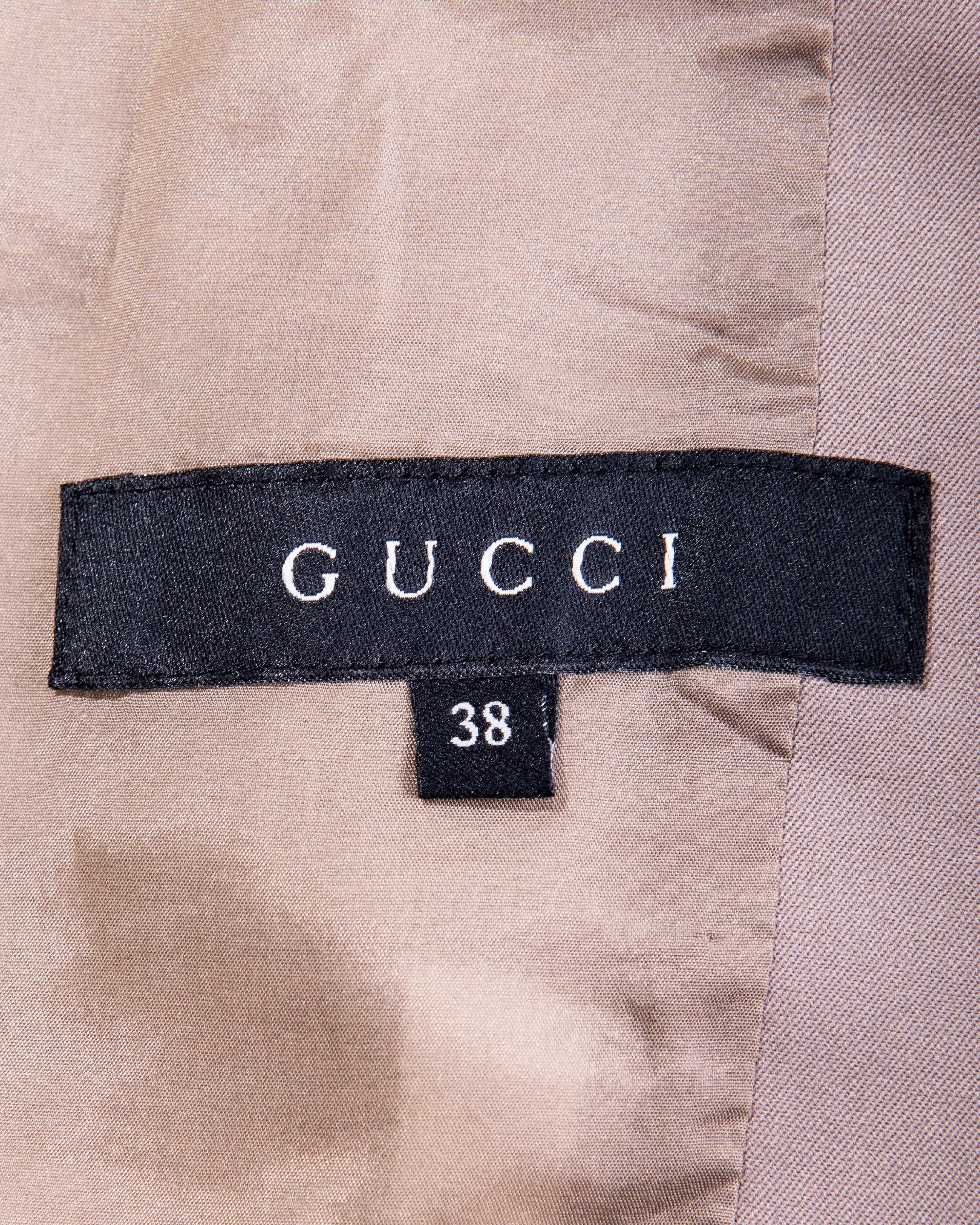 c. 2004 Gucci by Tom Ford Beige Pant Suit 5