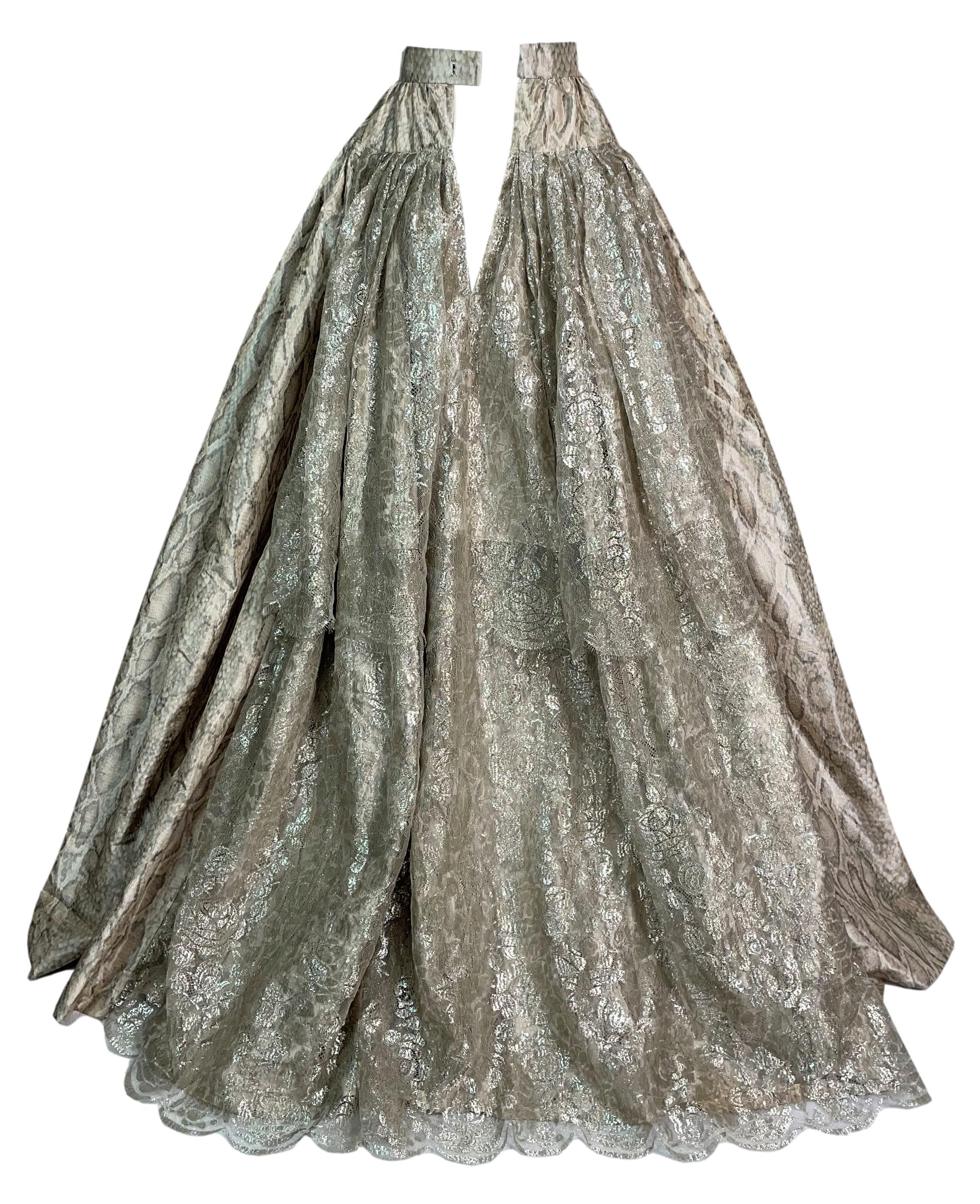 snakeskin maxi skirt