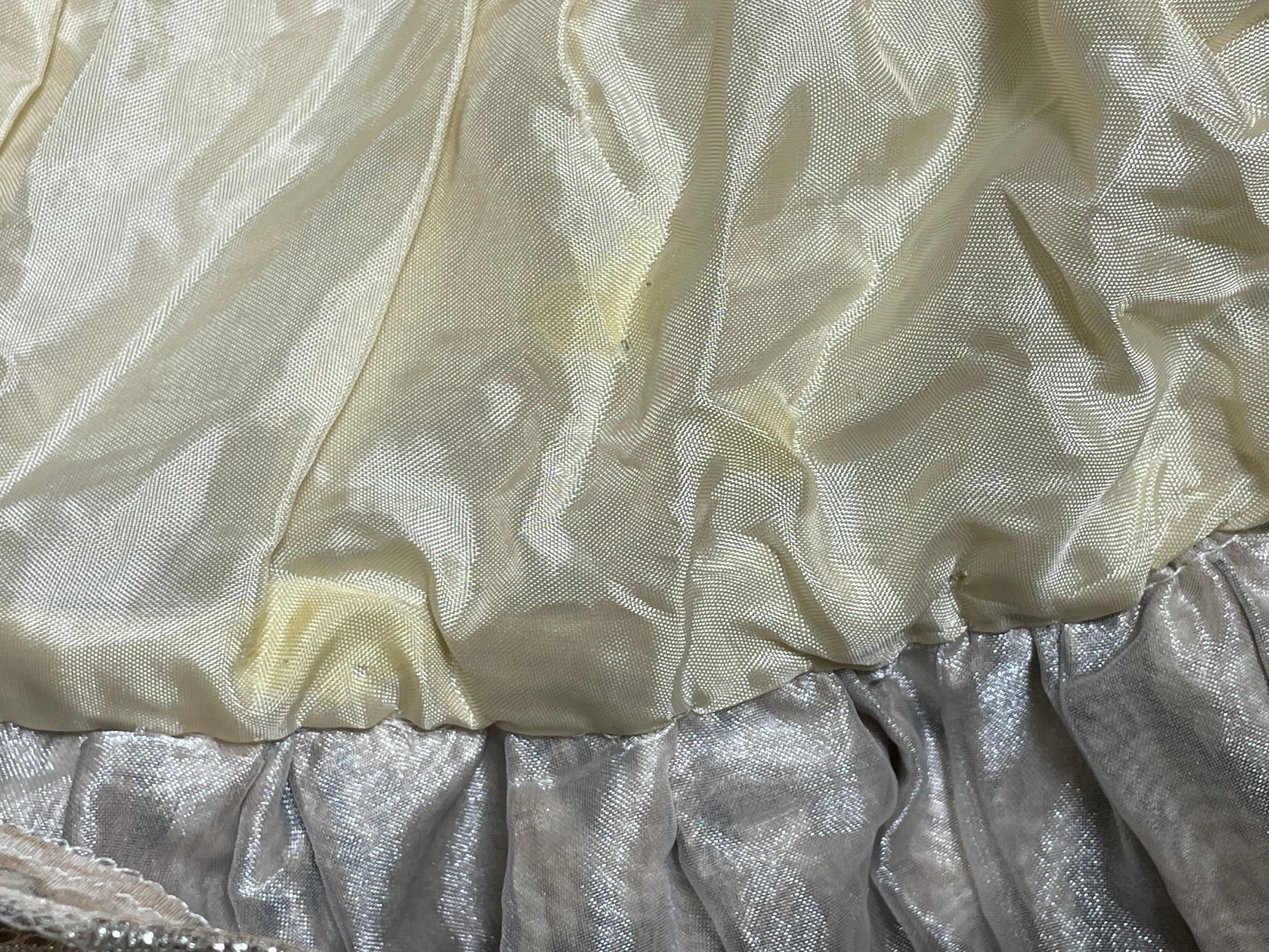 C 2005 Roberto Cavalli Attributed Gold Snakeskin Print Lace Crinoline Maxi Skirt In Fair Condition In Yukon, OK
