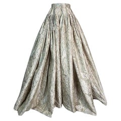 C 2005 Roberto Cavalli Attributed Gold Snakeskin Print Lace Crinoline Maxi Skirt