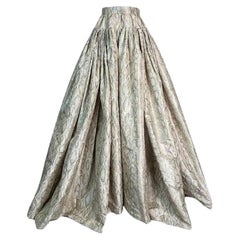 C 2005 Roberto Cavalli zugeschrieben Gold Schlangenhaut Druck Spitze Crinoline Maxirock
