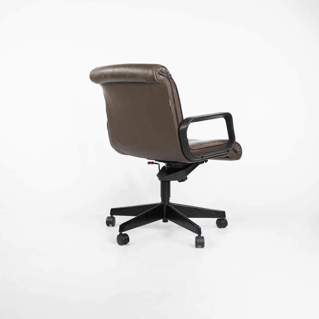 Americano C. 2006 Knoll Sapper Series Management Desk Chair di Richard Sapper in pelle in vendita