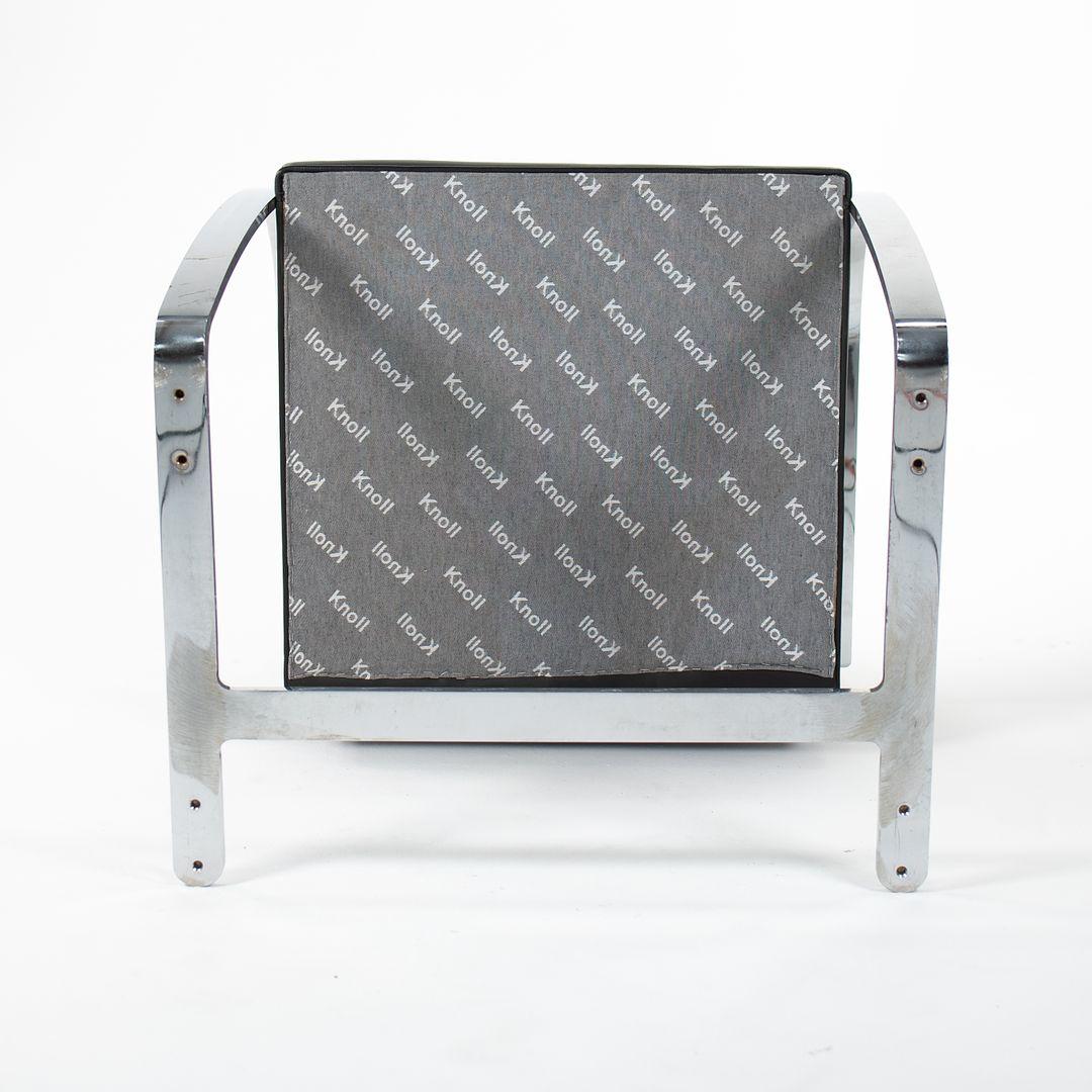 C. 2006 Mies van der Rohe for Knoll Brno Dining Arm Chair Black Leather 3
