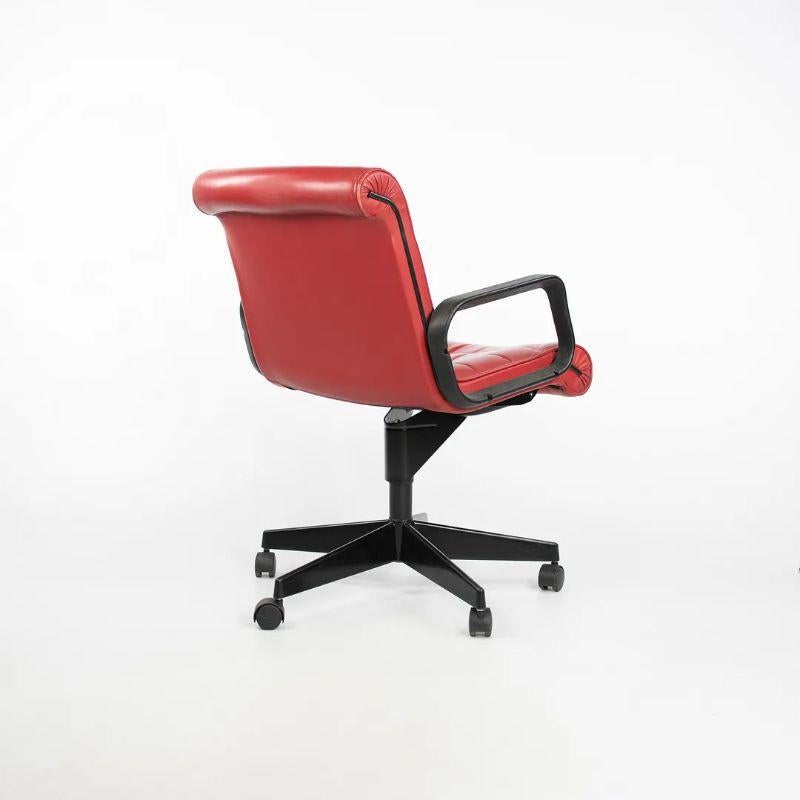 C. 2006 Richard Sapper for Knoll Management Desk Chair in Red Leather For Sale 3
