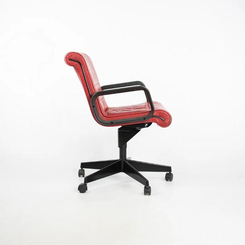 American C. 2006 Richard Sapper for Knoll Management Desk Chair in Red Leather For Sale