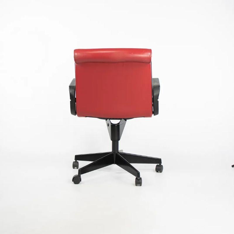 Contemporary C. 2006 Richard Sapper for Knoll Management Desk Chair in Red Leather For Sale
