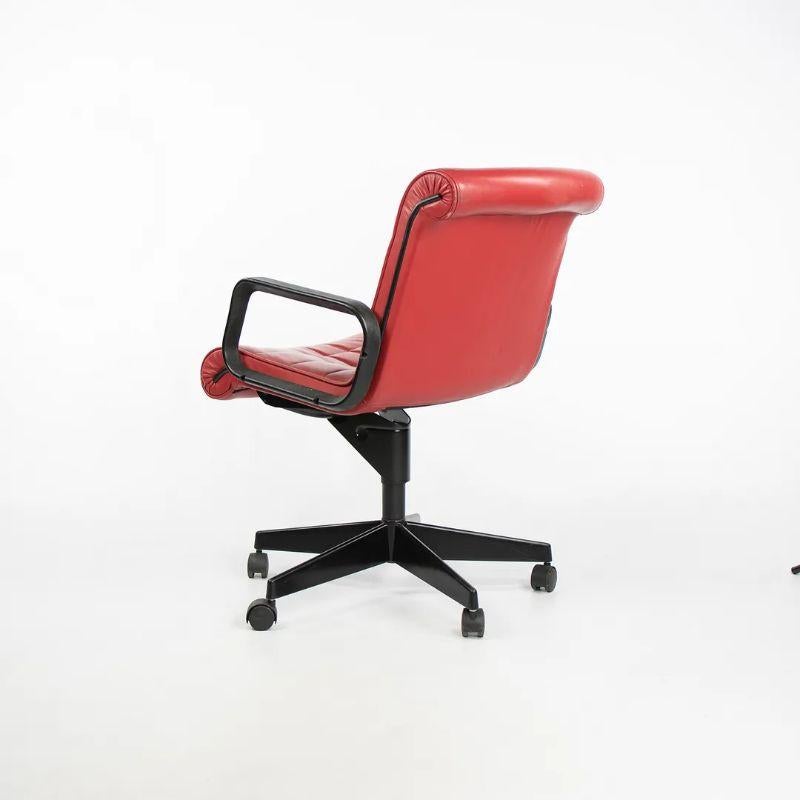 C. 2006 Richard Sapper for Knoll Management Desk Chair in Red Leather For Sale 1