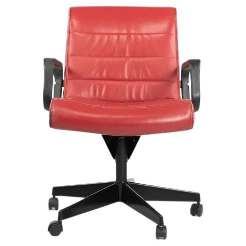 C. 2006 Richard Sapper for Knoll Management Desk Chair in Red Leather For Sale