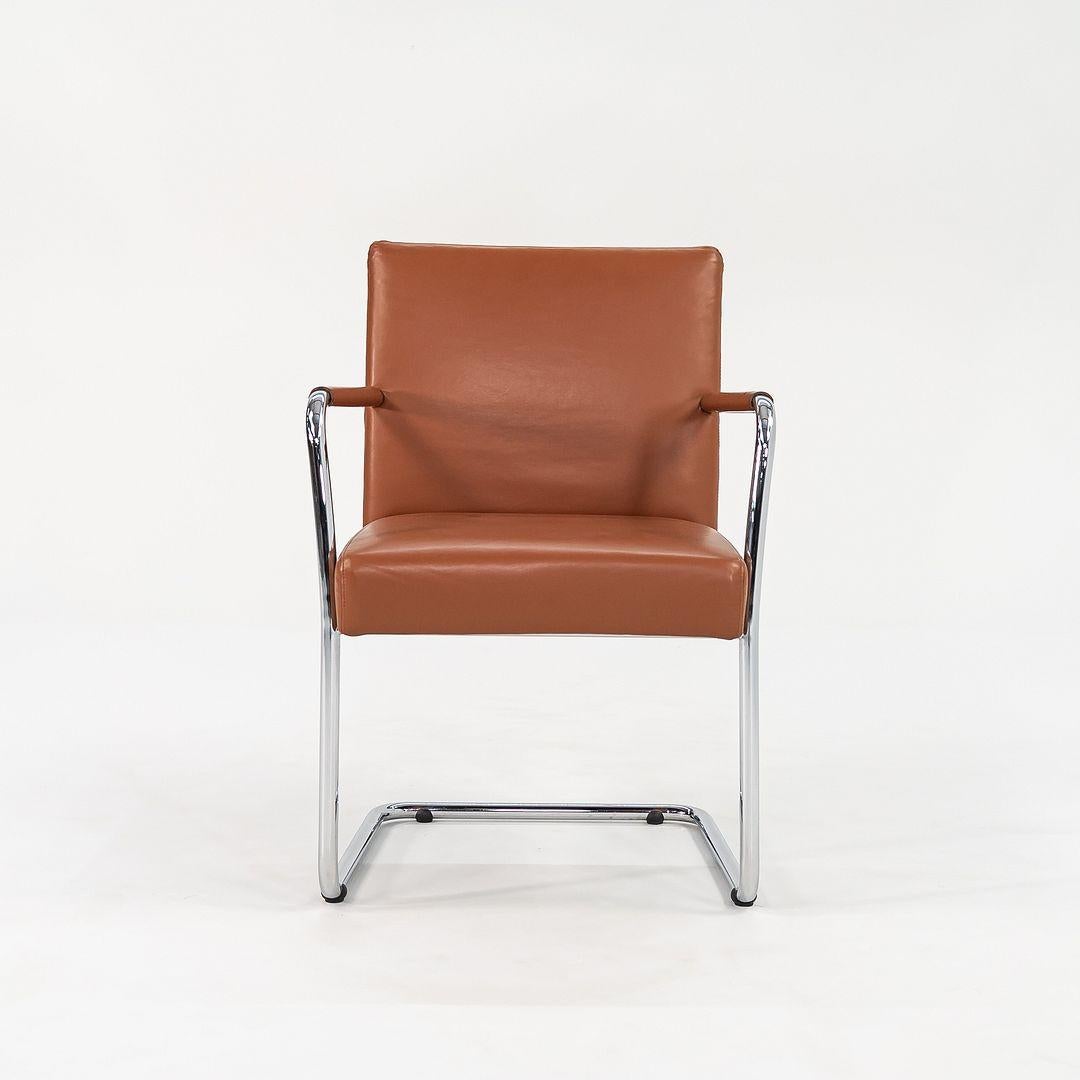 C. 2010 Paire de chaises cantilever coulissantes en cuir cognac Brayton Switch en vente 4