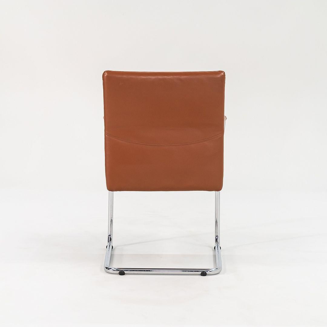 C. 2010 Paire de chaises cantilever coulissantes en cuir cognac Brayton Switch en vente 1