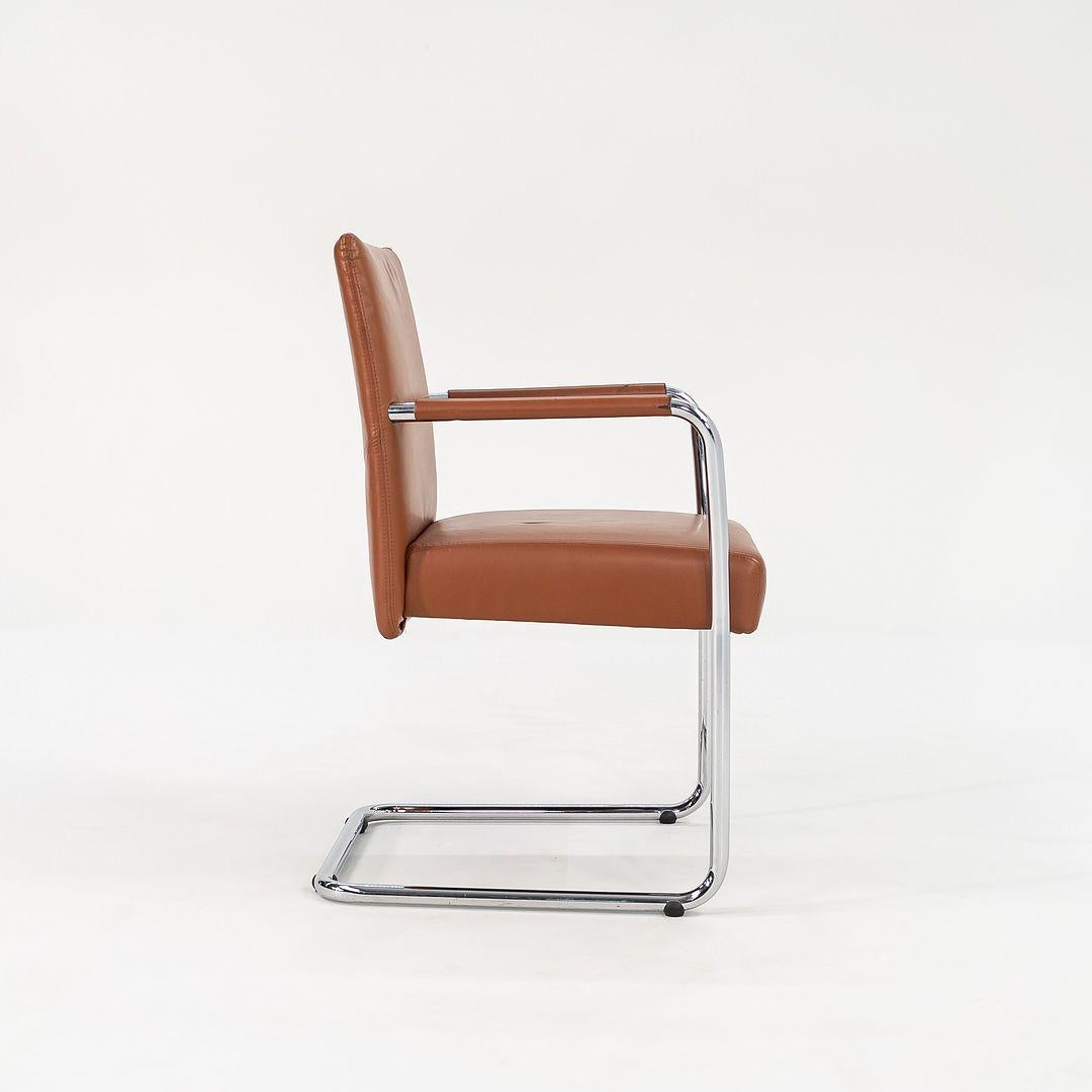C. 2010 Paire de chaises cantilever coulissantes en cuir cognac Brayton Switch en vente 2