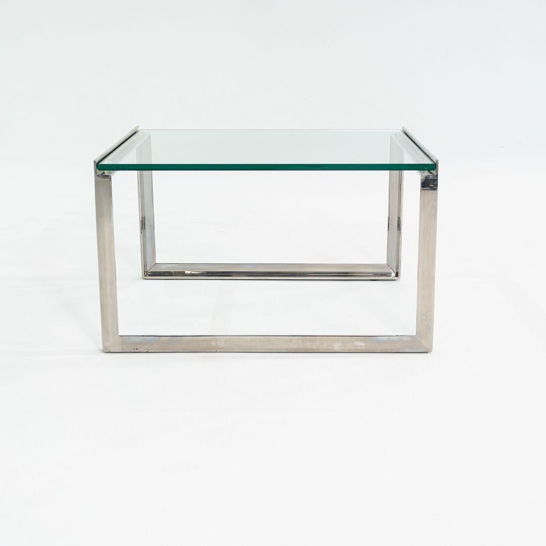 C. 2010 Steele for Knoll SM Table d'appoint en acier avec plateau en verre de 24 pouces en vente 3