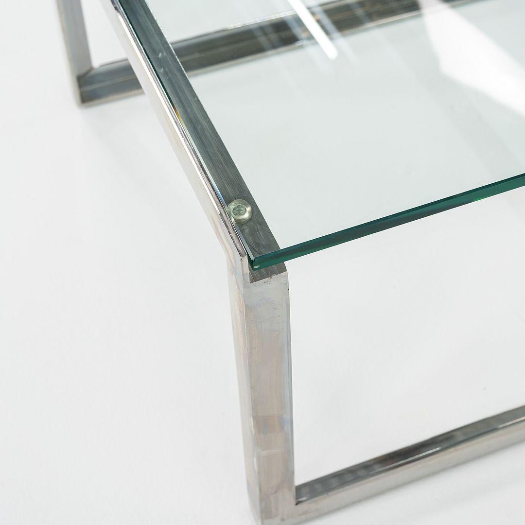 Acier C. 2010 Steele for Knoll SM Table d'appoint en acier avec plateau en verre de 24 pouces en vente