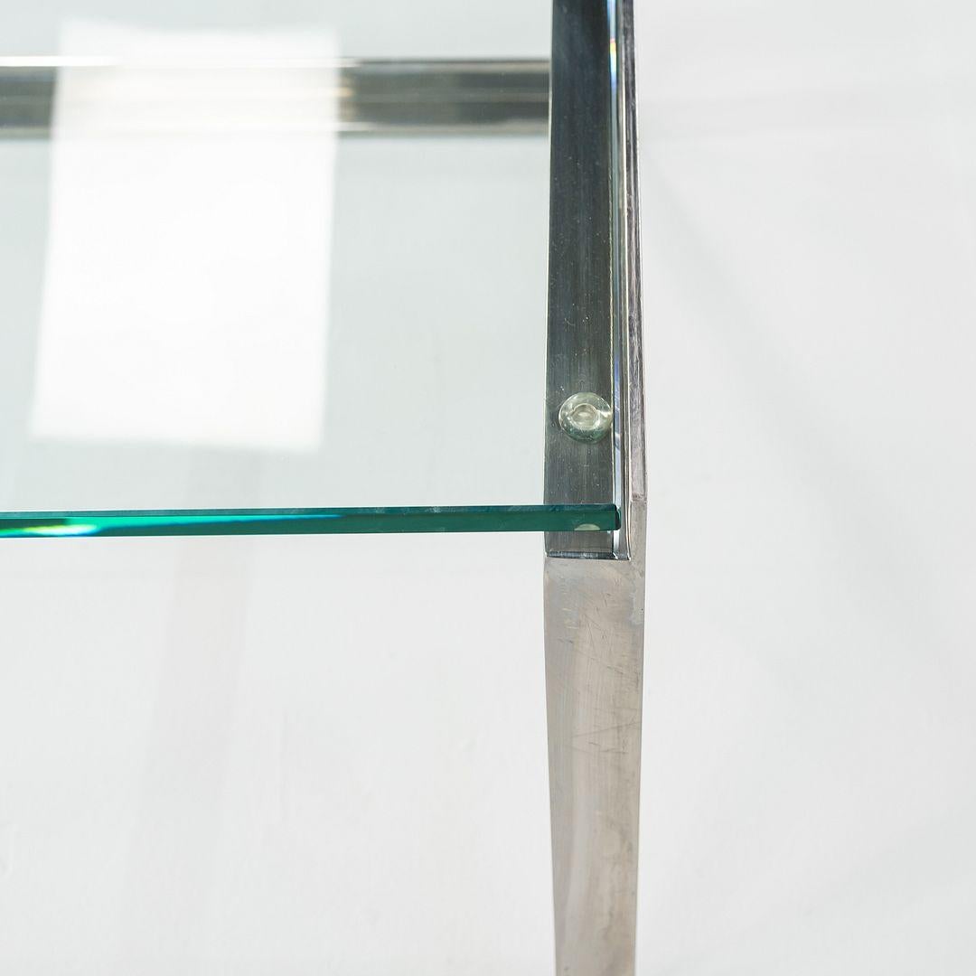 C. 2010 Steele for Knoll SM Table d'appoint en acier avec plateau en verre de 24 pouces en vente 1