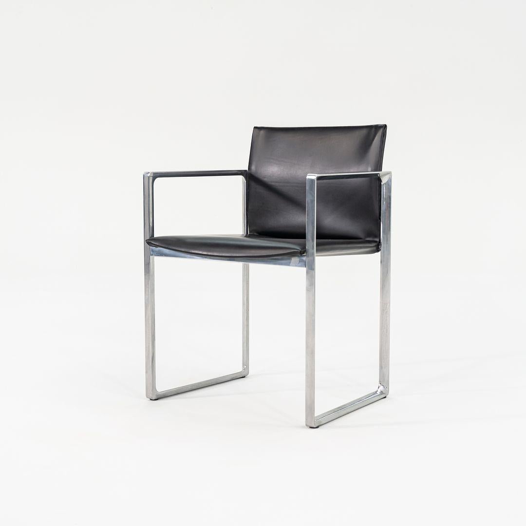 Aluminum C. 2010s Eve Dining Chairs by Piero Lissoni for Cassina in Leather For Sale