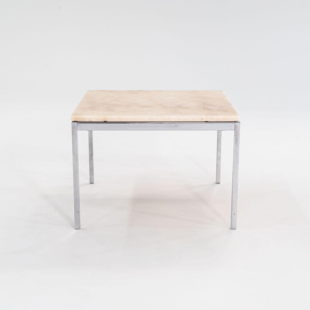 American C. 2016 Florence Knoll Coffee Table with Custom Granite Top 24x24 Model 2510T For Sale