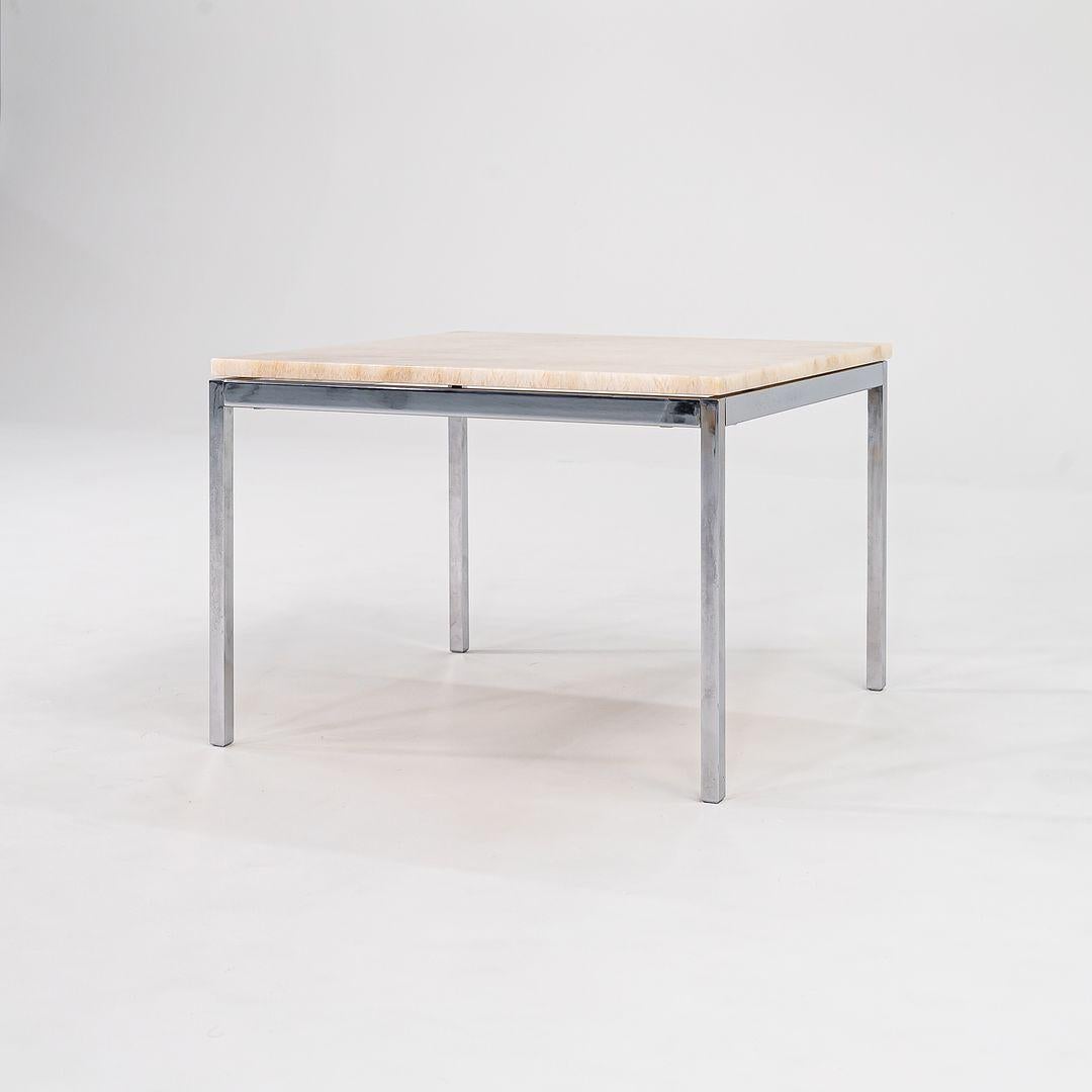 C. 2016 Florence Knoll Coffee Table with Custom Granite Top 24x24 Model 2510T In Good Condition For Sale In Philadelphia, PA