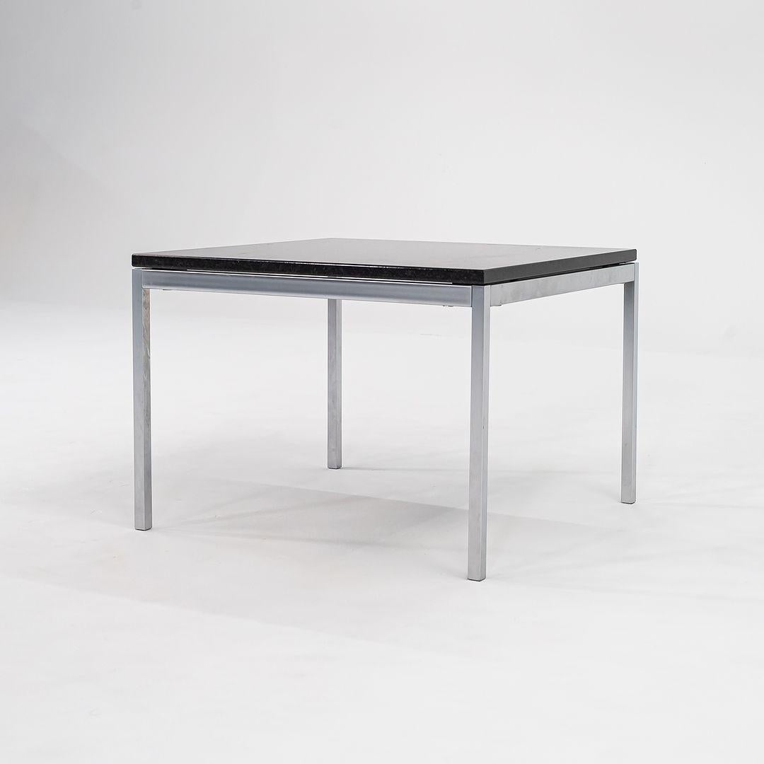 American C. 2016 Florence Knoll Square Coffee or End Table w/ Steel Base and Granite Top For Sale