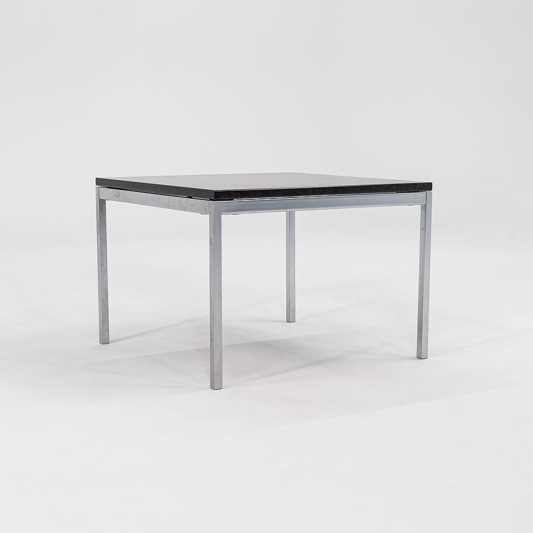 C. 2016 Florence Knoll Square Coffee or End Table w/ Steel Base and Granite Top For Sale 1