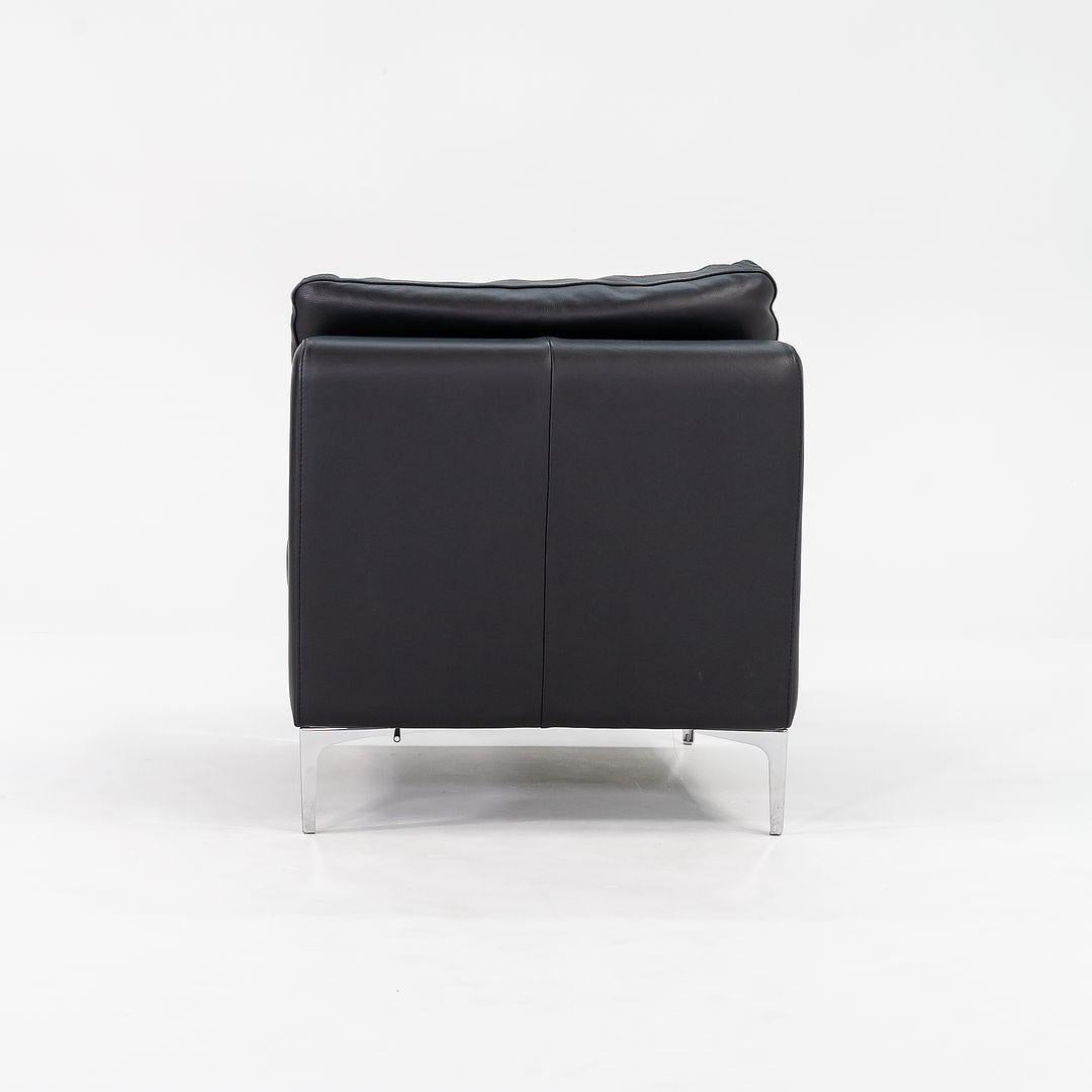 Leather C. 2016 Pair of Giuseppe Nicoletti for Design Within Reach Armless Lounge Chairs For Sale