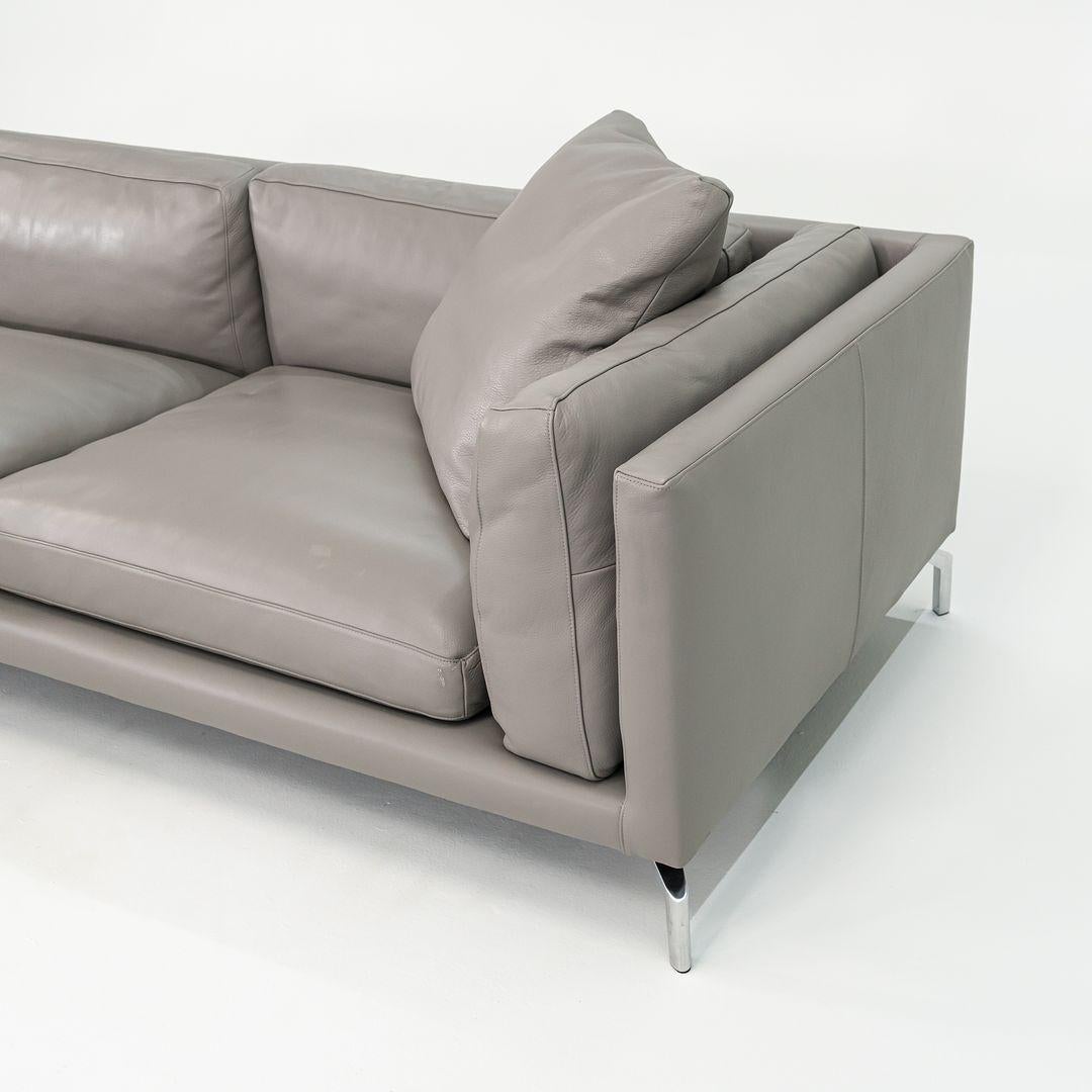 C. 2018 Como Modulares Sofa aus grauem italienischem Leder von Giorgio Soressi im Angebot 1