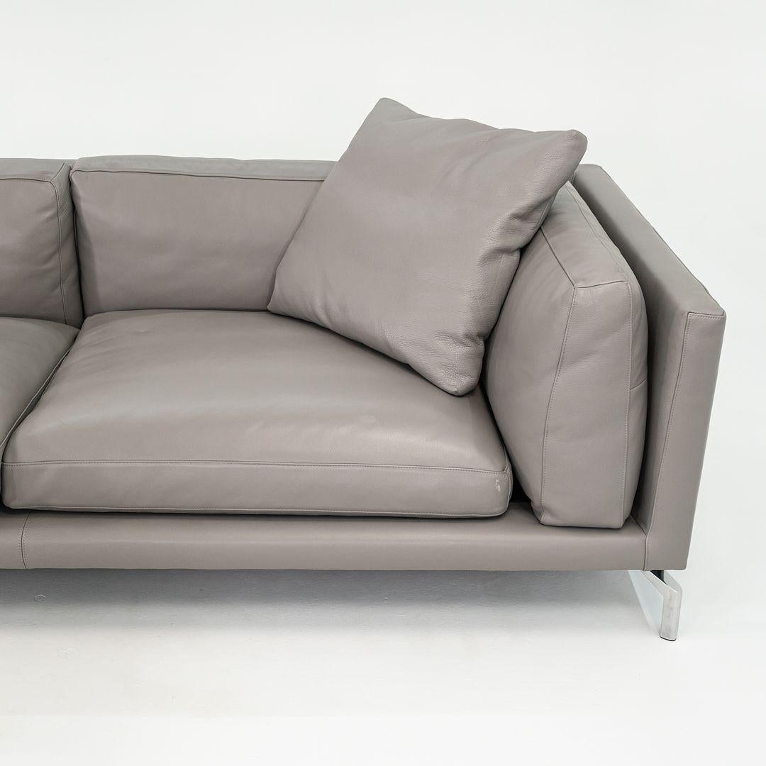 C. 2018 Como Modulares Sofa aus grauem italienischem Leder von Giorgio Soressi im Angebot 2
