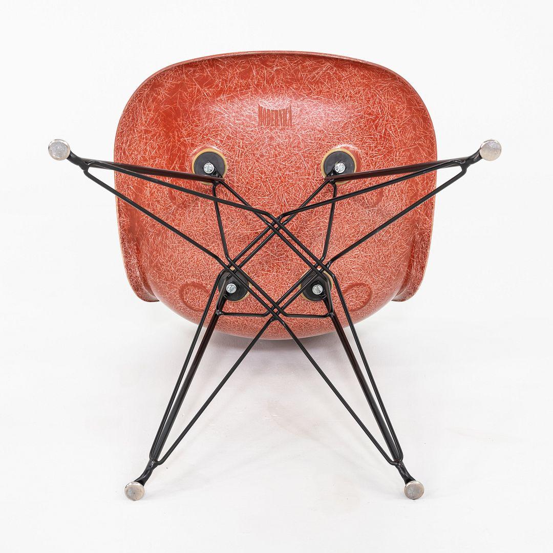 C. 2018 Eames Modernica Side / Dining Chair in Red Fiberglass with Eiffel Base For Sale 6