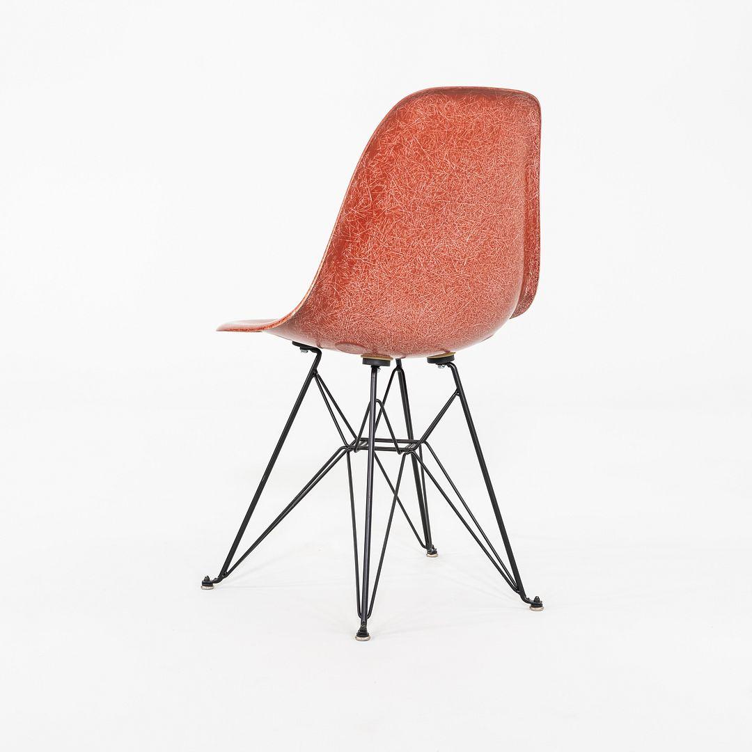C. 2018 Eames Modernica Side / Dining Chair in Red Fiberglass with Eiffel Base For Sale 2