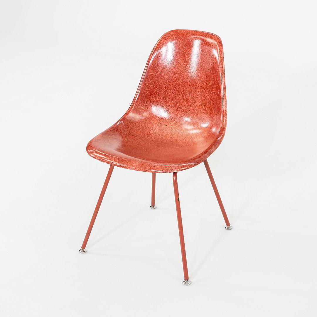 C. 2018 Set of Three Eames Modernica Side / Dining Chairs in Red Fiberglass For Sale 6