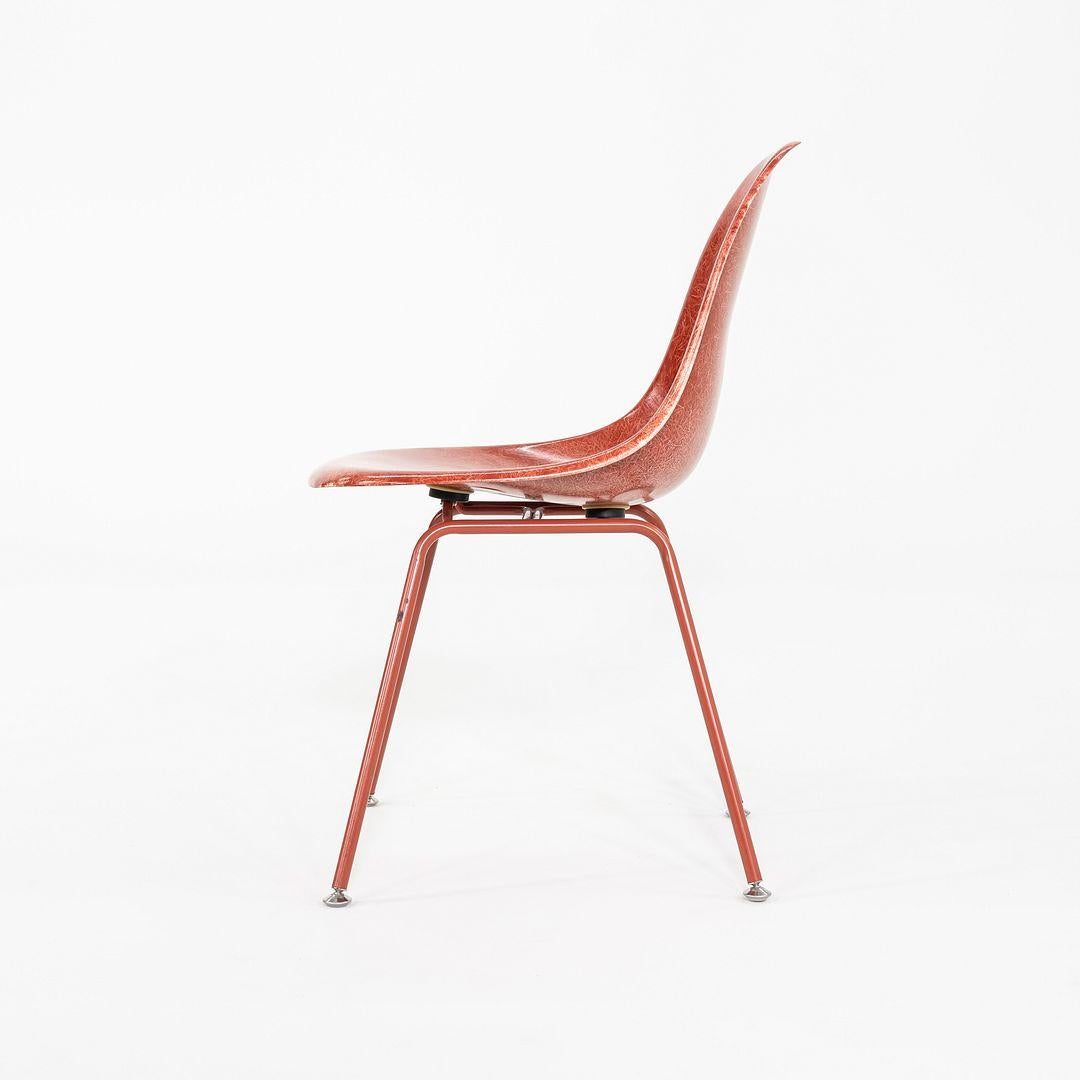 American C. 2018 Set of Three Eames Modernica Side / Dining Chairs in Red Fiberglass For Sale