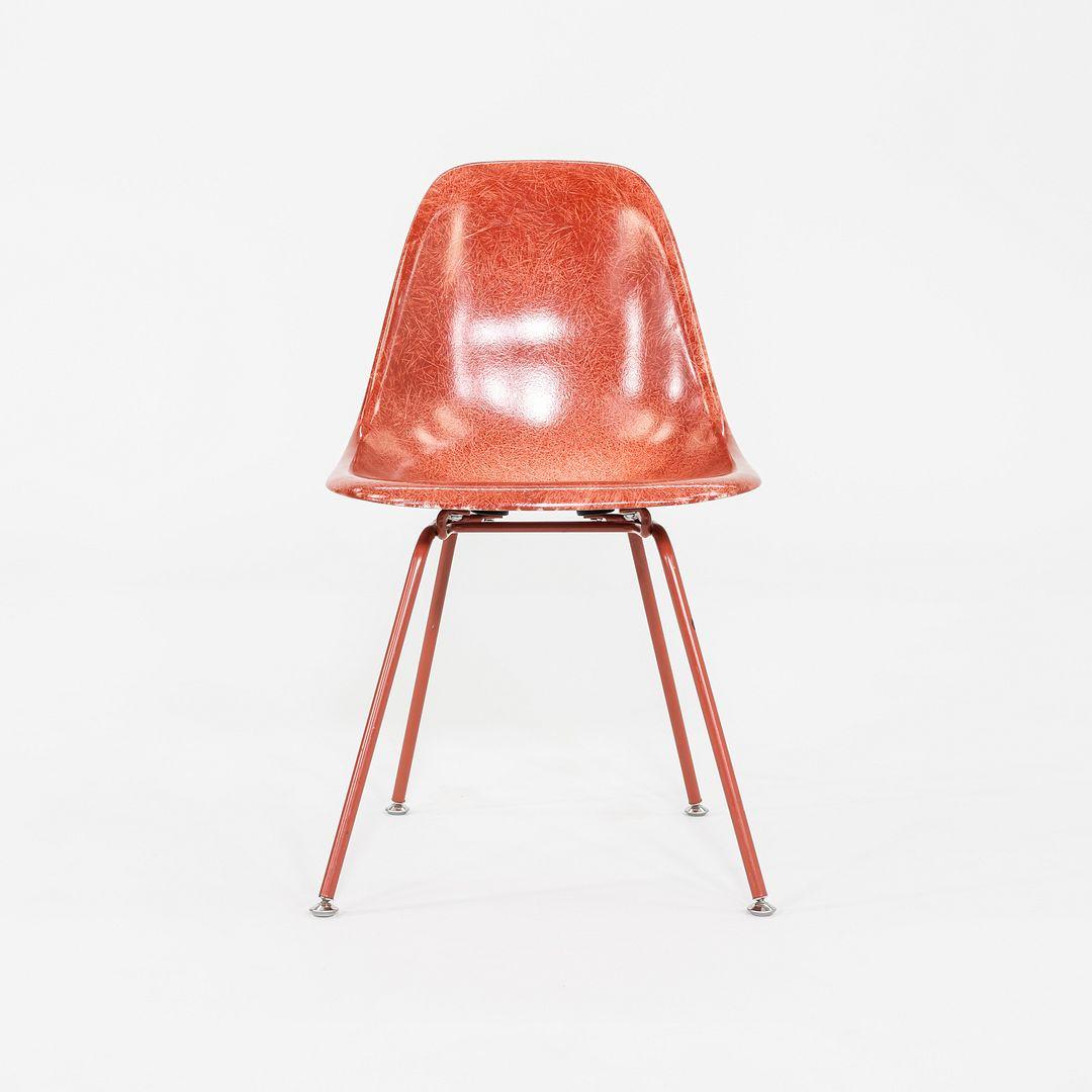 C. 2018 Set of Three Eames Modernica Side / Dining Chairs in Red Fiberglass For Sale 3