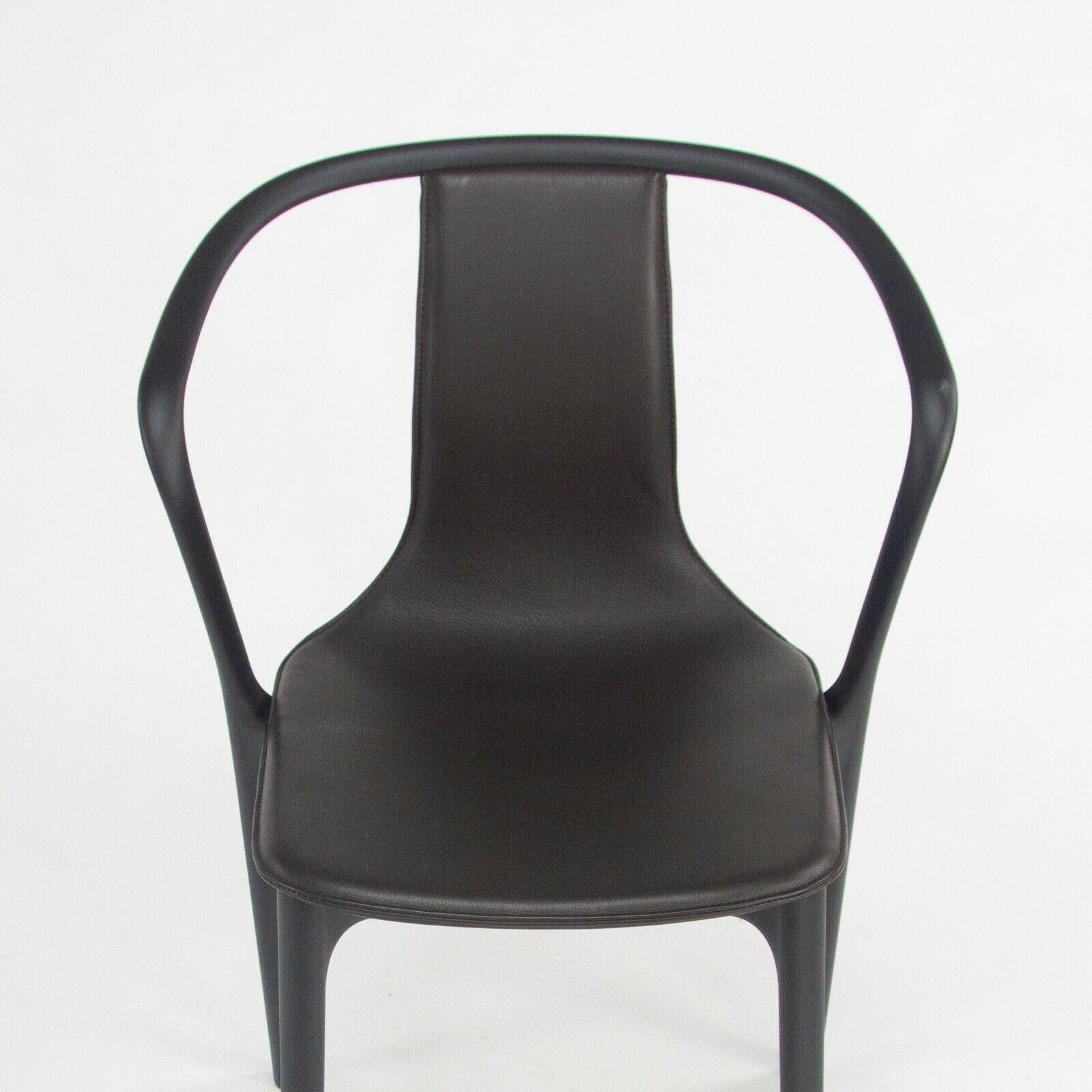 C. 2019 Vitra Belleville Armchair in Brown Leather by Ronan & Erwan Bouroullec For Sale 5