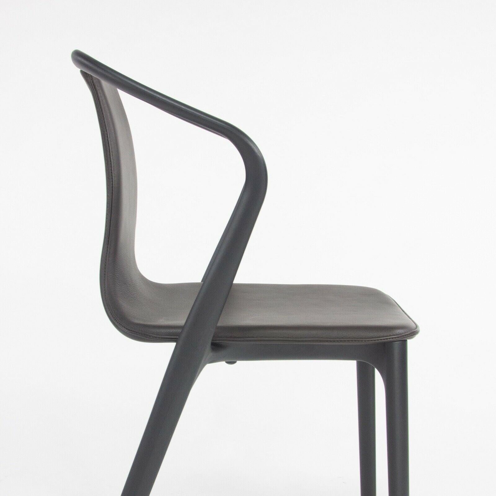 C. 2019 Vitra Belleville Armchair in Brown Leather by Ronan & Erwan Bouroullec For Sale 6