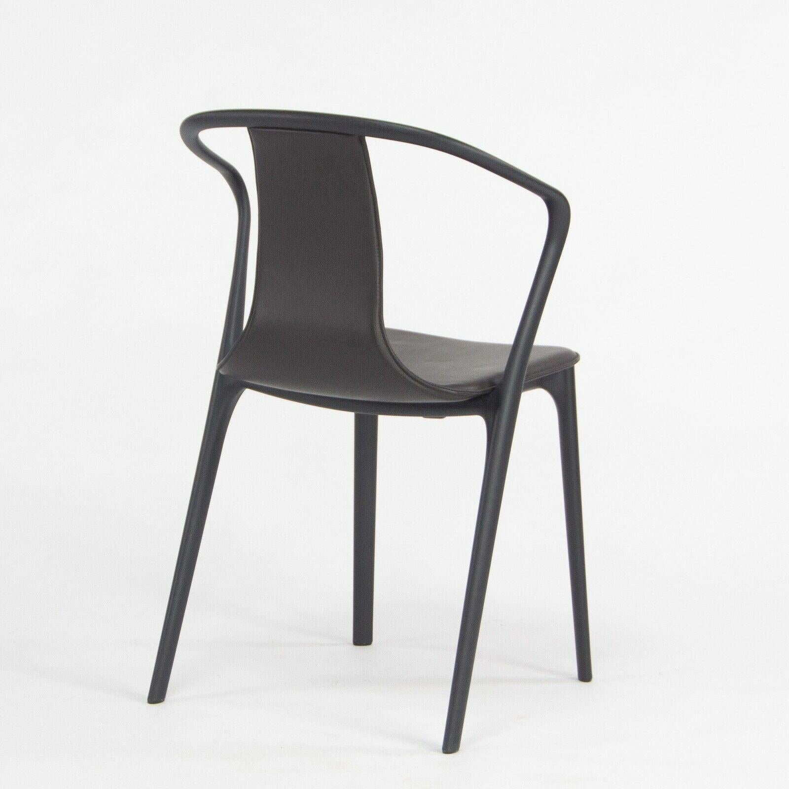 C. 2019 Vitra Belleville Armchair in Brown Leather by Ronan & Erwan Bouroullec For Sale 1