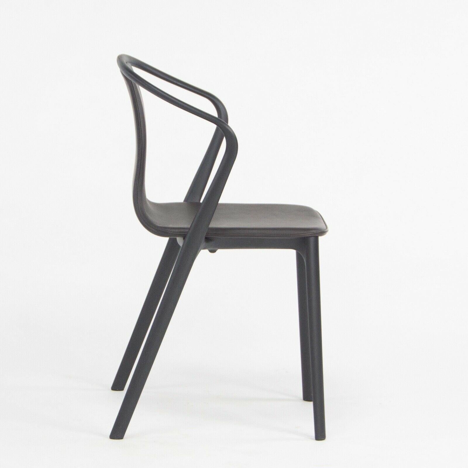 C. 2019 Vitra Belleville Armchair in Brown Leather by Ronan & Erwan Bouroullec For Sale 2